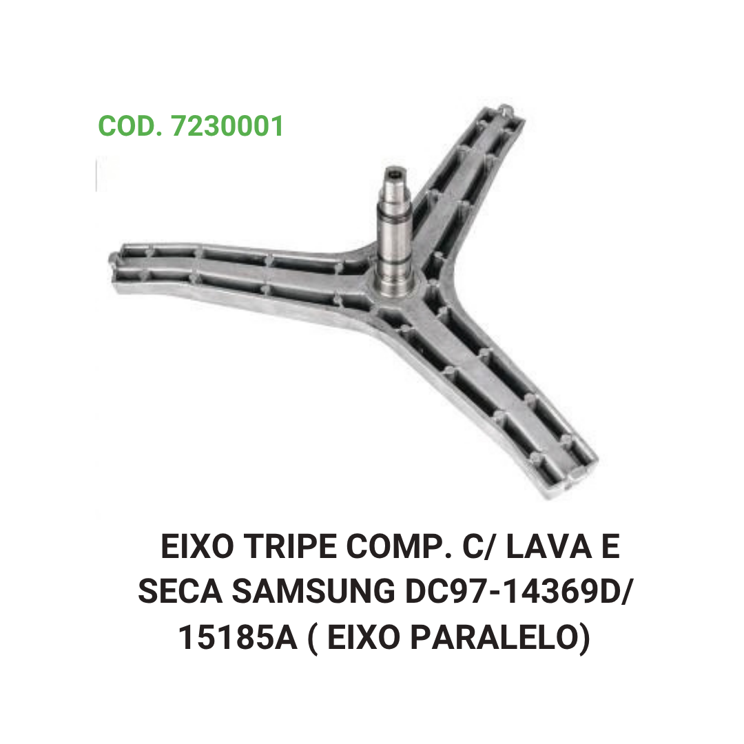 EIXO TRIPE COMPATÍVEL COM LAVA E SECA SAMSUNG DC97-14369D/15185A