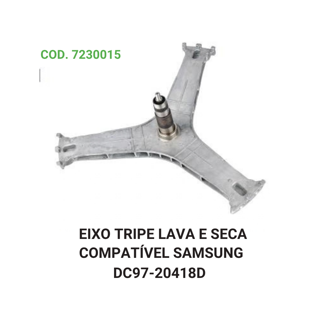 EIXO TRIPE LAVA E SECA COMPATÍVEL SAMSUNG DC97-20418D