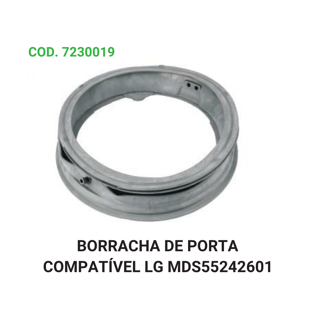 BORRACHA DE PORTA DE REPOSIÇÃO ALADO – COMPATÍVEL COM EQUIPAMENTOS LG – REFERÊNCIA DE APLICAÇÃO: MDS55242601