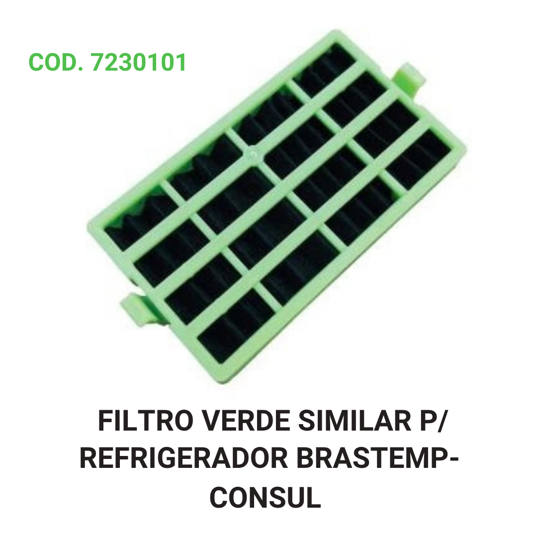 FILTRO VERDE SIMILAR P/ REFRIGERADOR BRASTEMP- CONSUL