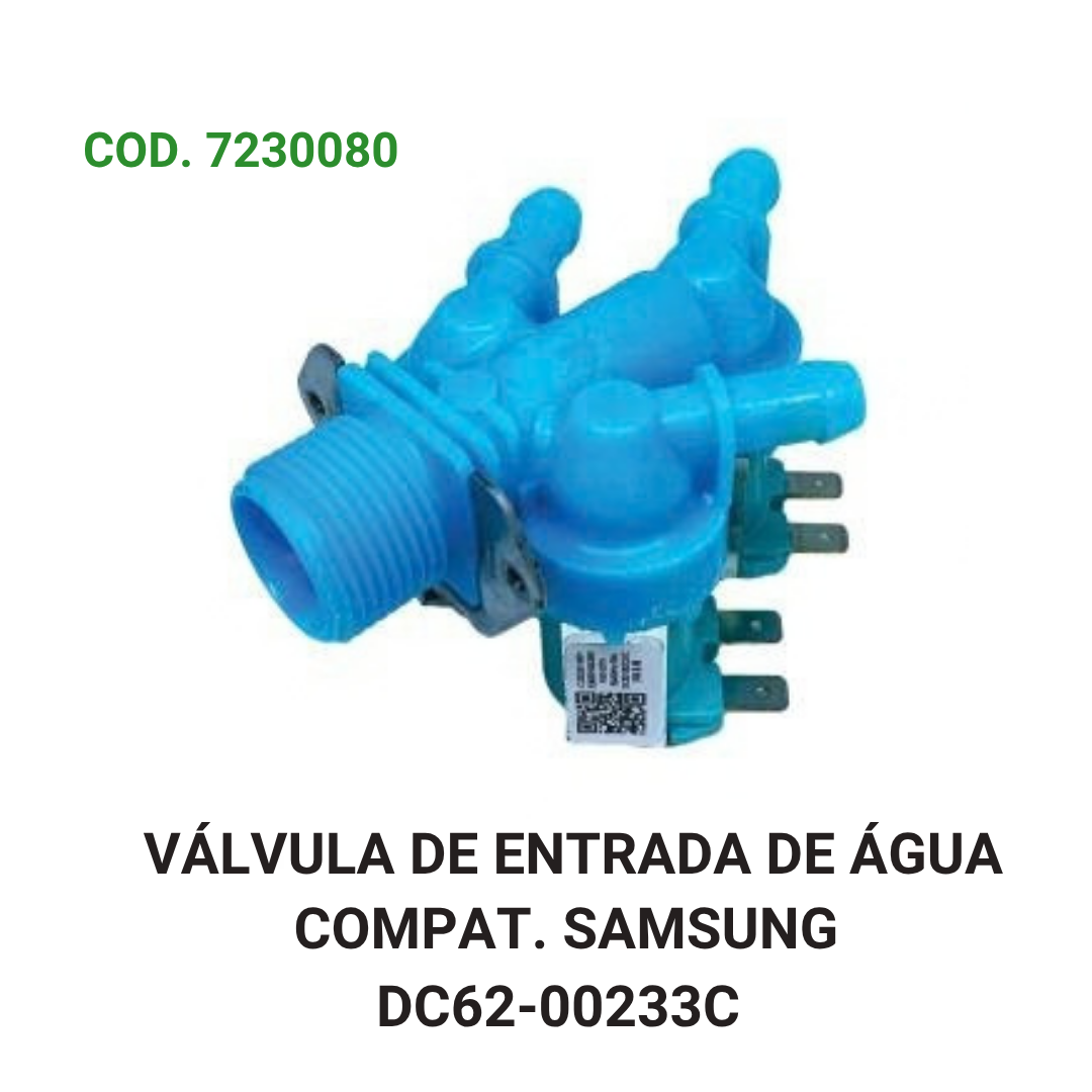 VÁLVULA DE ENTRADA DE ÁGUA COMPAT. SAMSUNG DC62-00233C