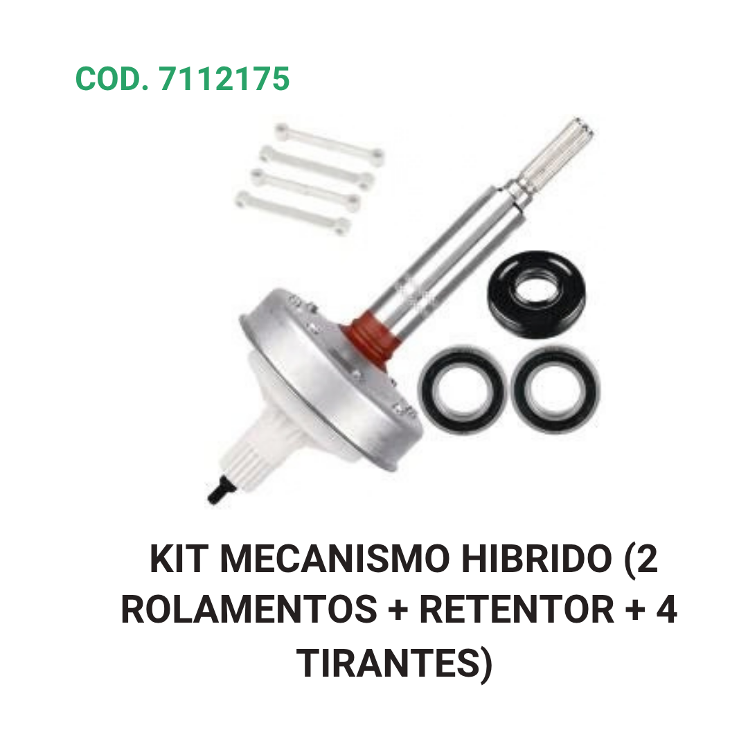 KIT MECANISMO HIBRIDO (2 ROLAMENTOS + RETENTOR + 4 TIRANTES)